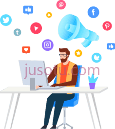 社交媒体营销服务PNG