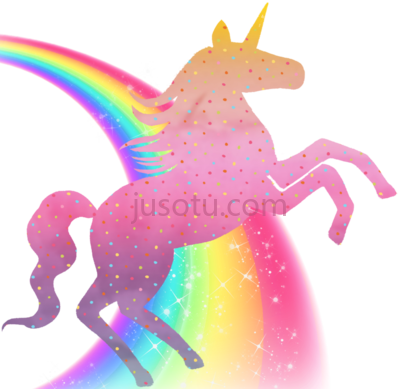 独角兽水彩彩虹,unicorn watercolor rainbow PNG