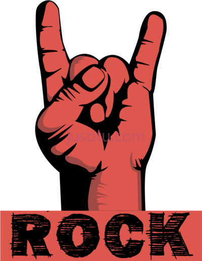 摇滚手语,rock horns hand sign n roll PNG