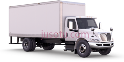 送货车,white delivery truck PNG