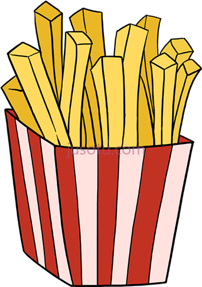 薯条,desenho de batata frita PNG