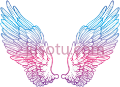 彩色天使翅膀PNG