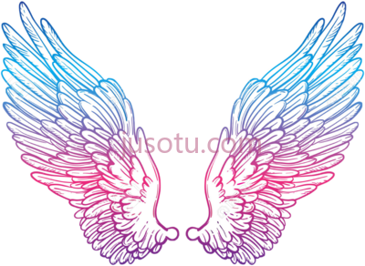 彩色天使翅膀,color angel wings PNG