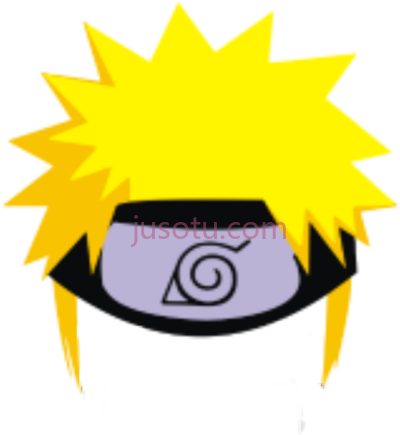 火影忍者头发头带,naruto shuriken hair and headband PNG