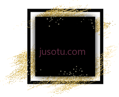 方形金边闪烁几何,square gold border glitter geometric colorful square PNG