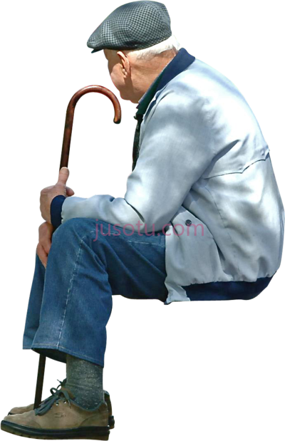 老年人坐,old people sitting architecture PNG