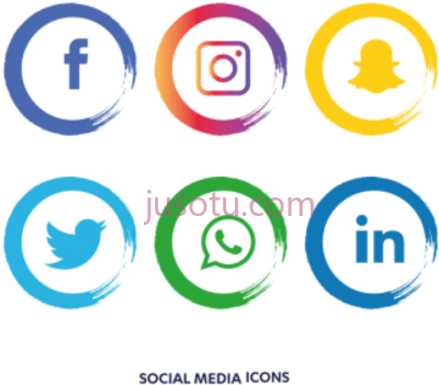 社交媒体图标,social media icons PNG
