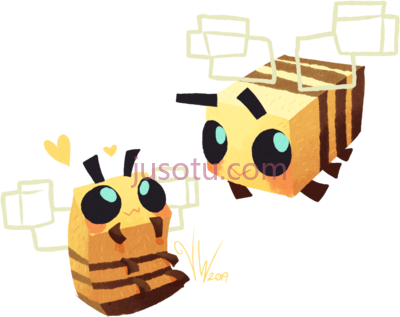 我的世界,cute minecraft bee PNG