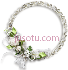 花圆形边框,wedding PNG