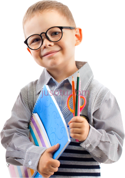 小男孩拿书,little boy holding his school materials PNG