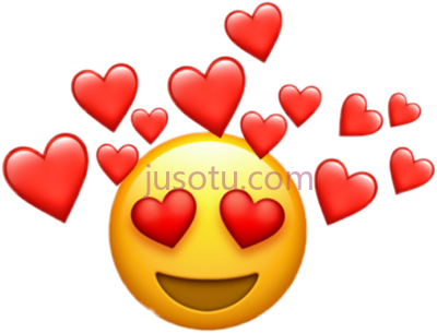 爱情红心,love emoji crown red heart PNG