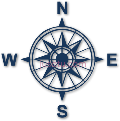 地图罗盘方位,map compass bearing on PNG