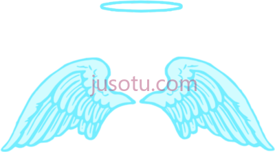 蓝色霓虹翅膀,blue neon wings PNG