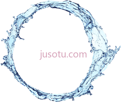 水圈溅起水花,water circle splash round PNG