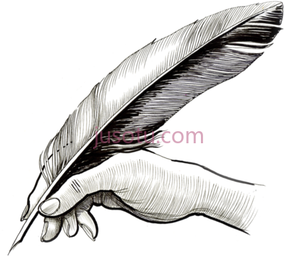 羽毛笔,pen hand feather PNG