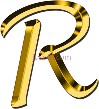 金色字母R,golden letter r PNG