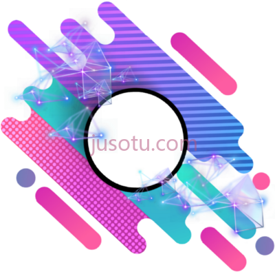 多彩几何边框,overlay border kpop frame circle PNG