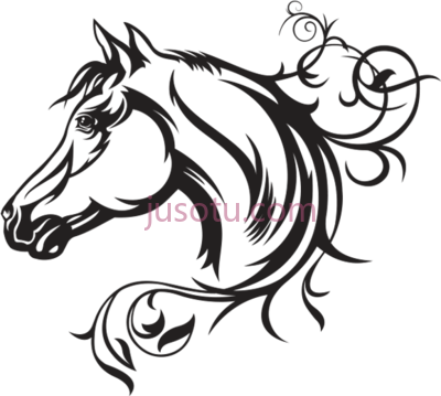 马头,decal american quarter horse head PNG