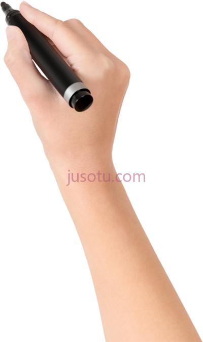 手拿笔,hand holding pen PNG