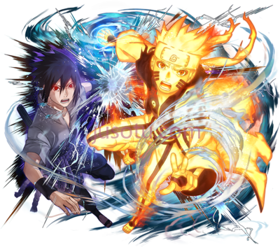 火影忍者佐助,naruto & sasuke team attack blazing PNG