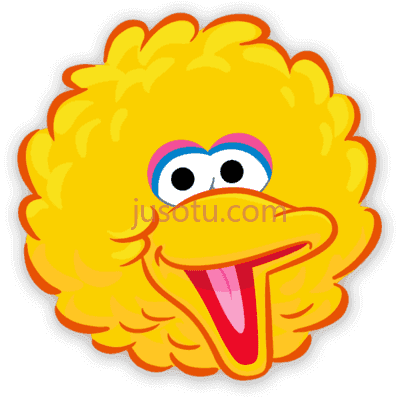 芝麻街,yellow bird face sesame street characters PNG