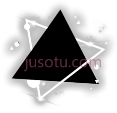 三角形黑白霓虹灯,形状 PNG