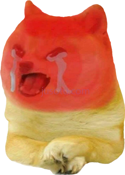 小狗哭,baby doge crying meme PNG