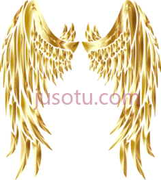 金色天使翼翅膀PNG