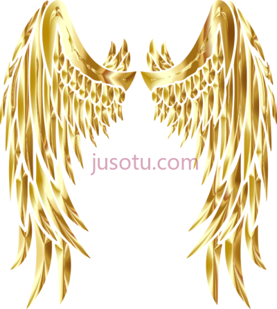 金色天使翼翅膀,gold angel wings PNG