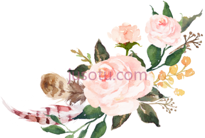 水彩花朵,flowers cute kawaii watercolor PNG