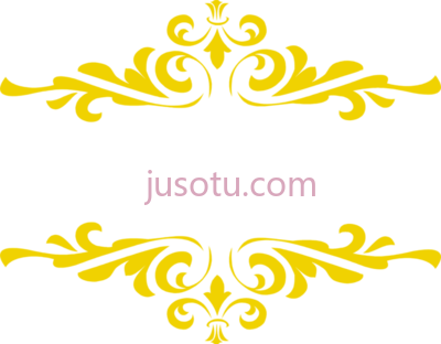 花式金边婚礼,fancy wedding border golden PNG