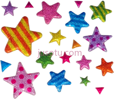 彩色星,star 90s PNG