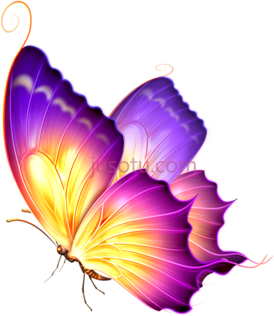 紫蝴蝶,purple glowing butterfly PNG