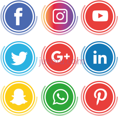 社交媒体,facebook instagram youtube PNG
