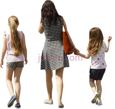 家庭步行,family walking people PNG