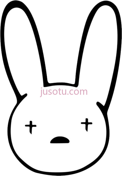 兔子标志,bad bunny logo PNG