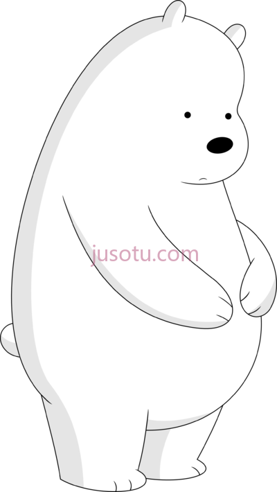 裸熊,thumb ice stomach we bare bears PNG