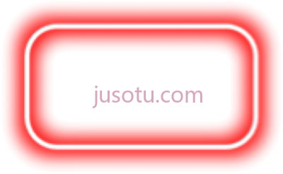红色矩形霓虹灯,red neon rectangle PNG