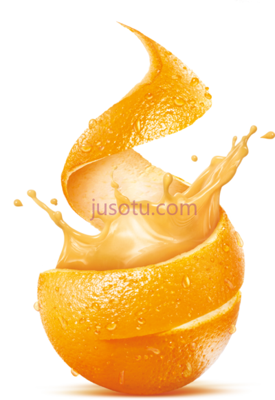 橙汁飞溅,orange juice splash PNG