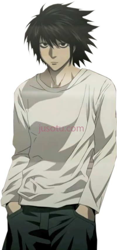 死亡笔记,render death note l PNG