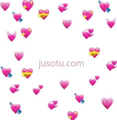 红心粉红,hearts pink love corazones rosa amor emoji meme PNG