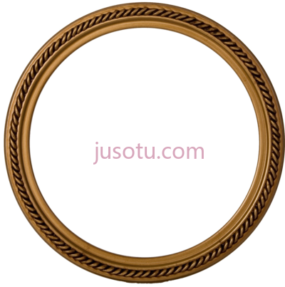 木圆框,round frame wood PNG