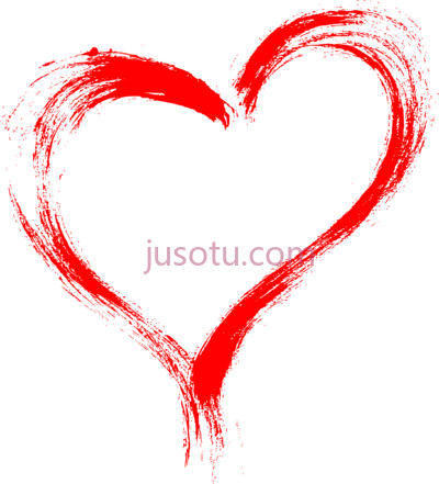 红心,heart brush stroke PNG
